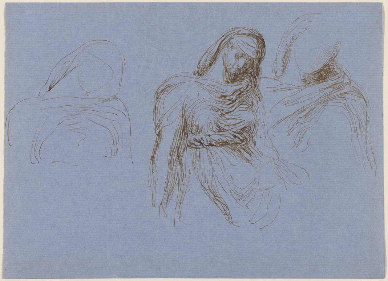 Studie van de Dood voor "Tijd en Dood" door George Frederic Watts