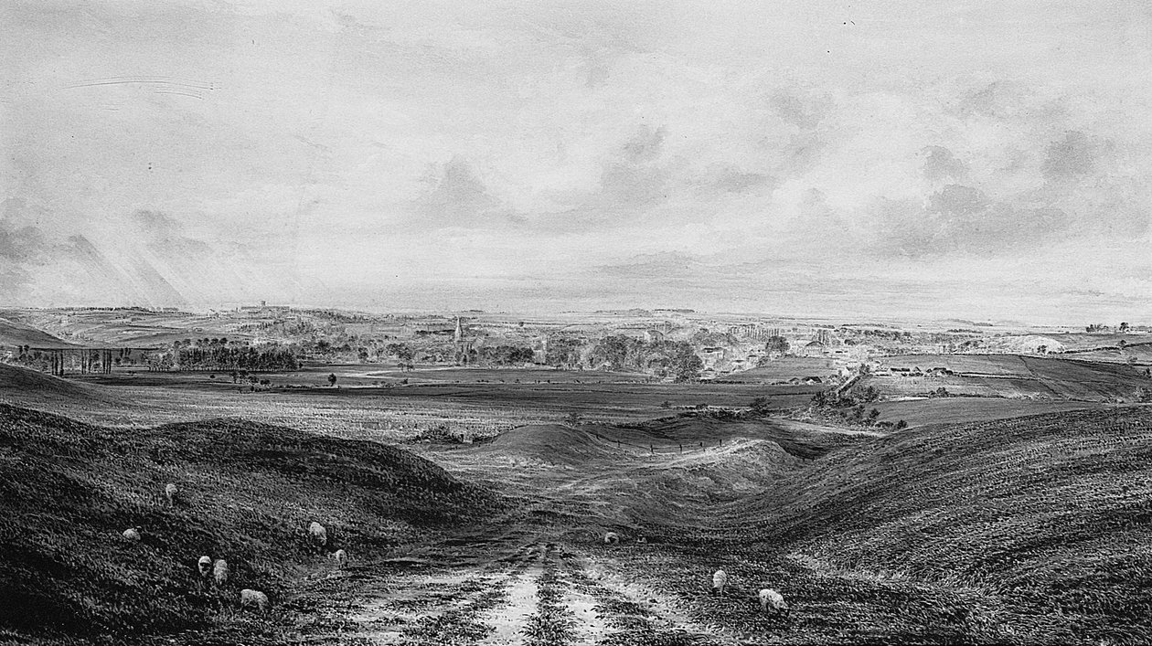 Een uitgebreid Uitzicht op Winchester door George Frederick Prosser
