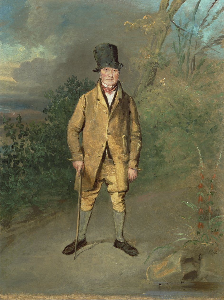 Portret van een Tuinman van Bramham Park, Yorkshire, c.1822 door George Garrard