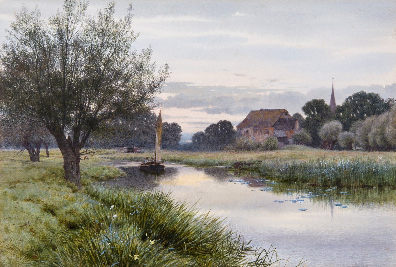 Zeilen op de Ouse bij Houghton door George Gordon Fraser