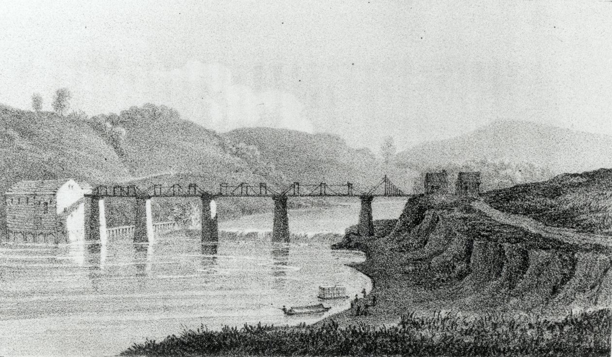 Brug in Zanesville, Ohio, uit 