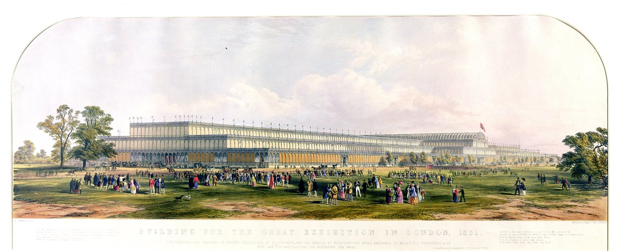 Gebouw voor de Grote Tentoonstelling in Londen, 1851 door George Hawkins