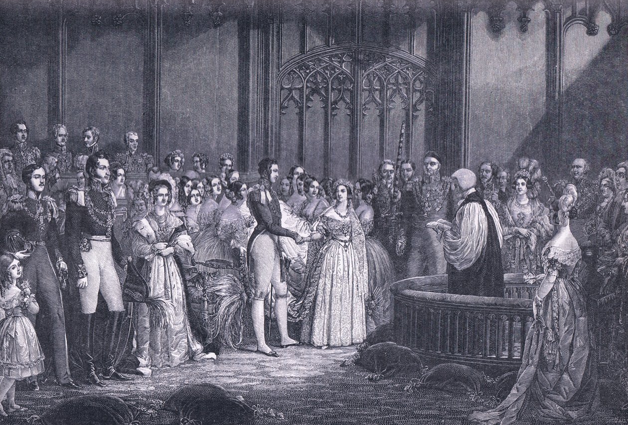 Huwelijk van koningin Victoria AD 1840 door George Hayter