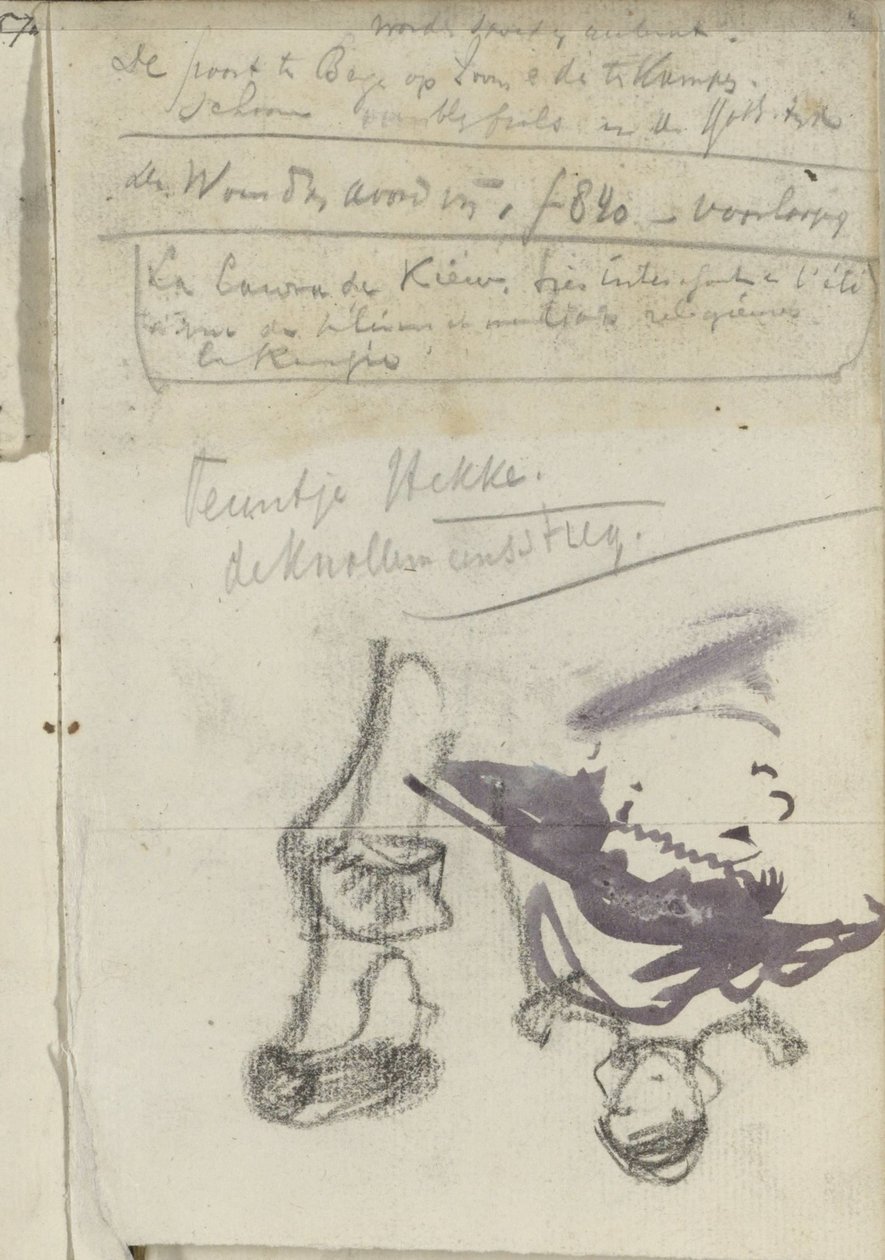 Studieblad met vrouwen door George Hendrik Breitner