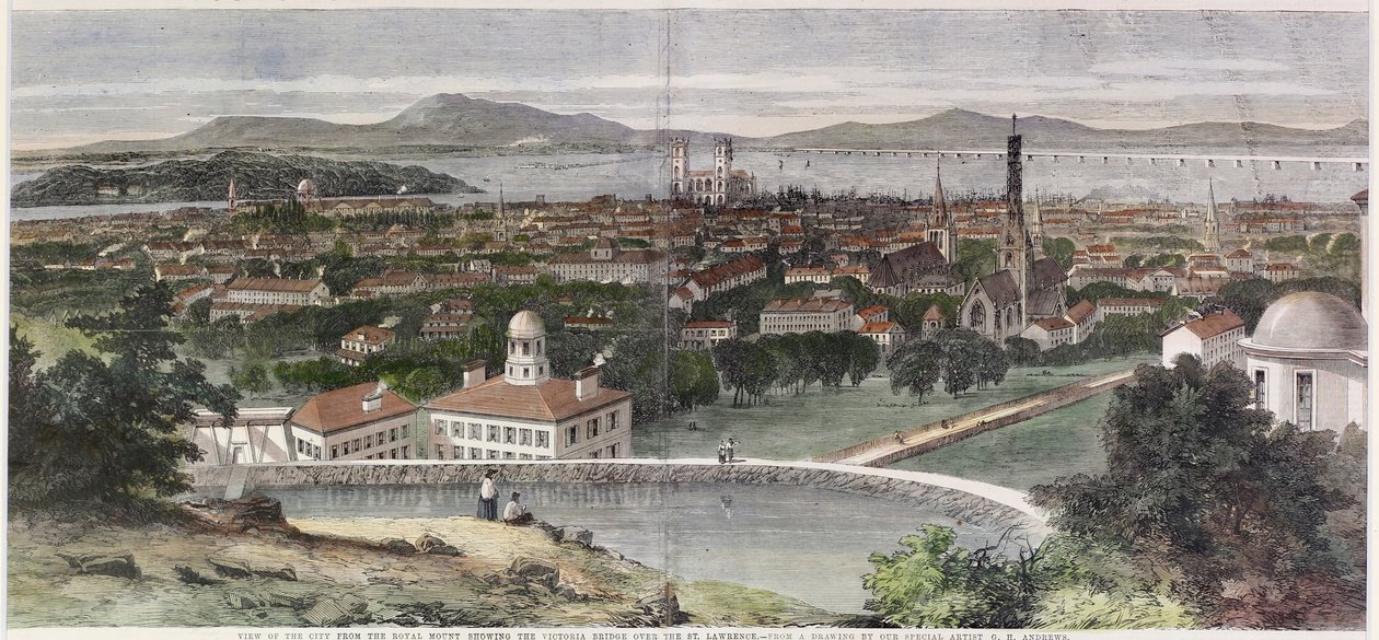 Uitzichten op de Stad Montreal, Canada Oost door George Henry Andrews
