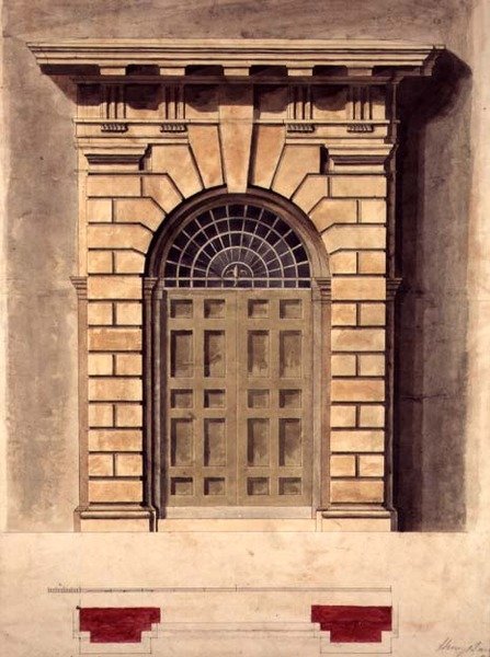 Ontwerp voor een Palladiaanse Deuromlijsting door George Henry Bailey