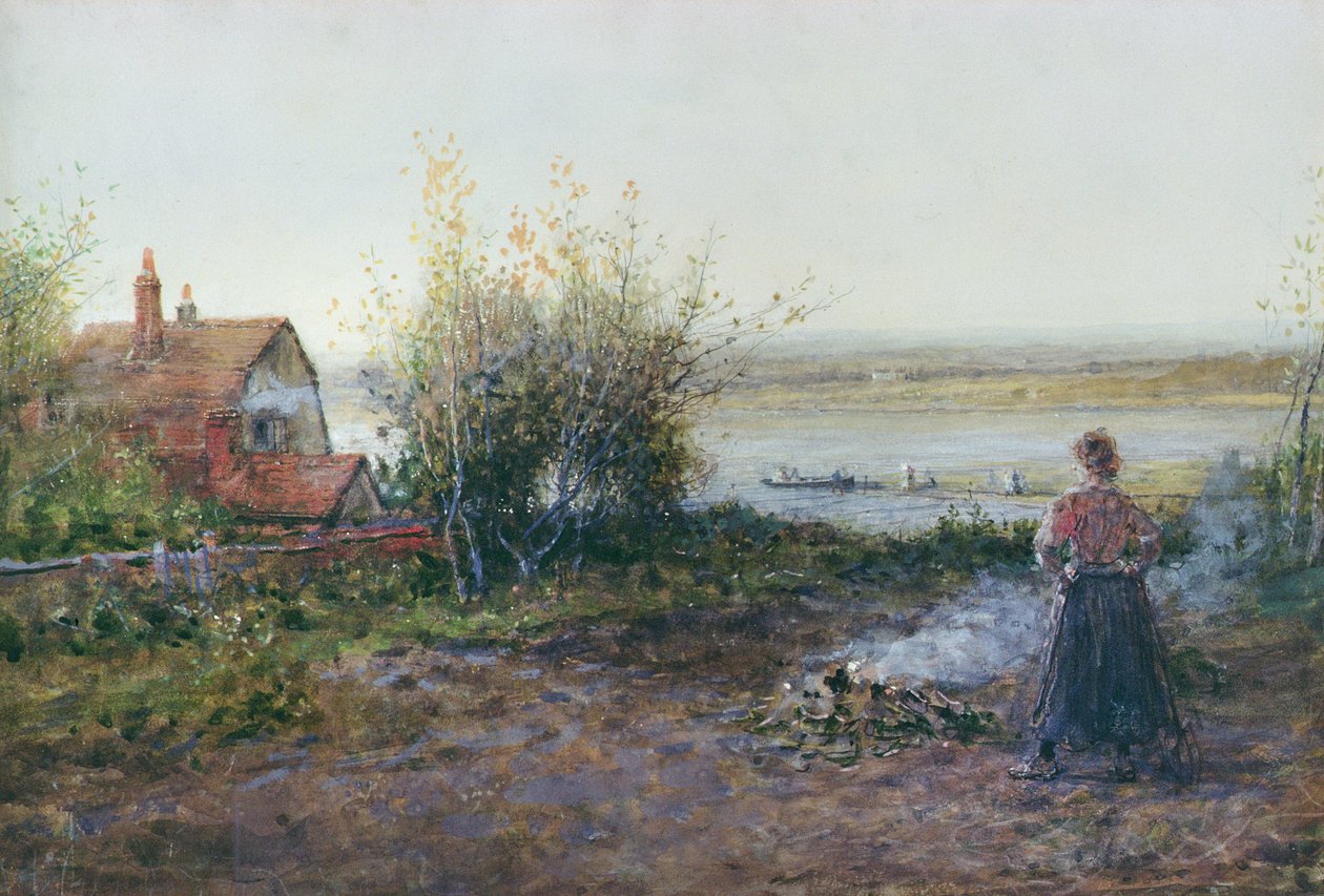 Bawdsey Ferry, nabij Felixstowe door George Henry Boughton