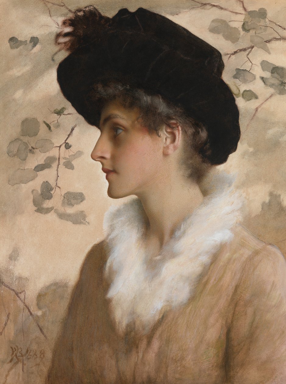 Portret van een Dame, 1888 door George Henry Boughton