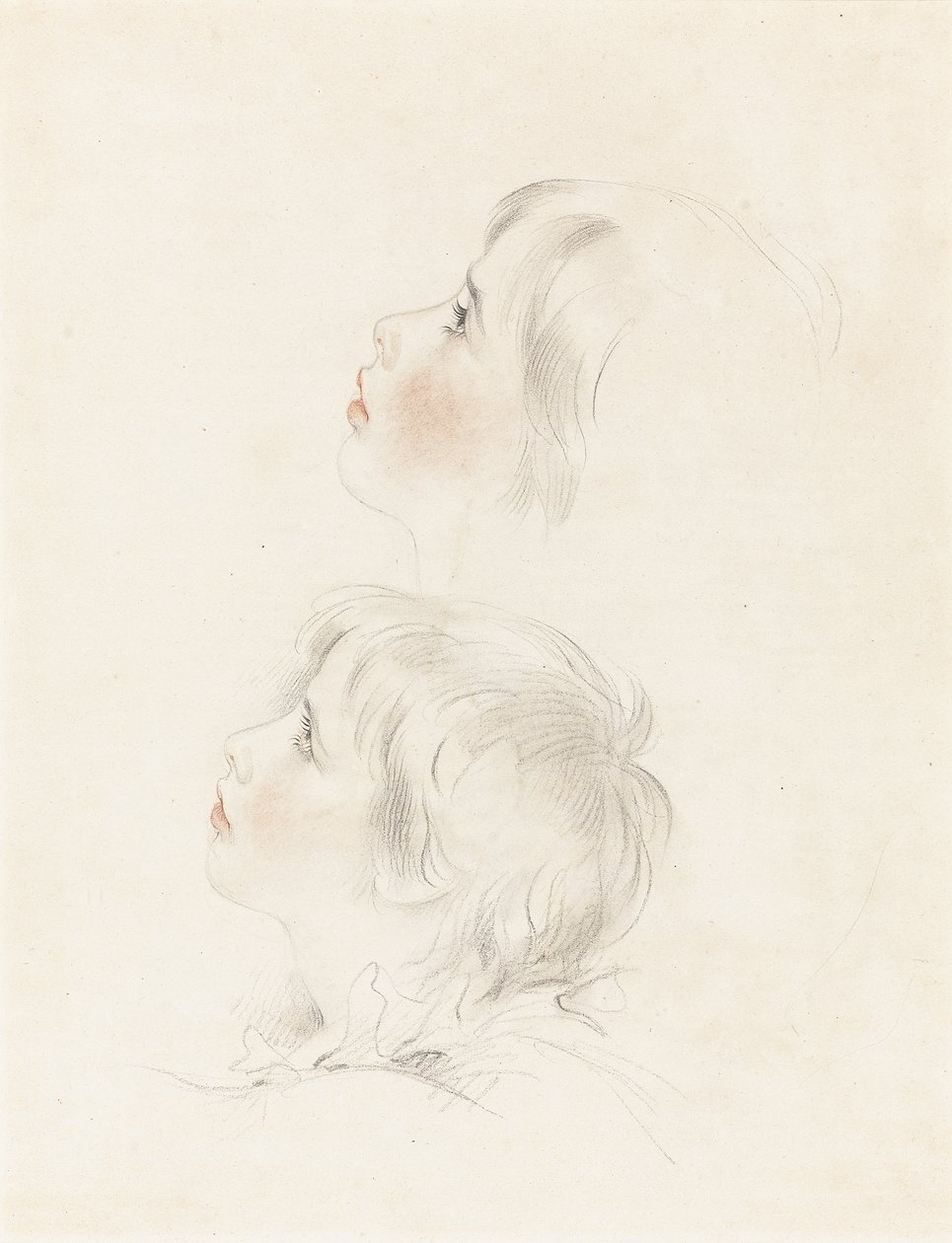 Twee studies voor Arthur uit Shakespeares "King John" door George Henry Harlow