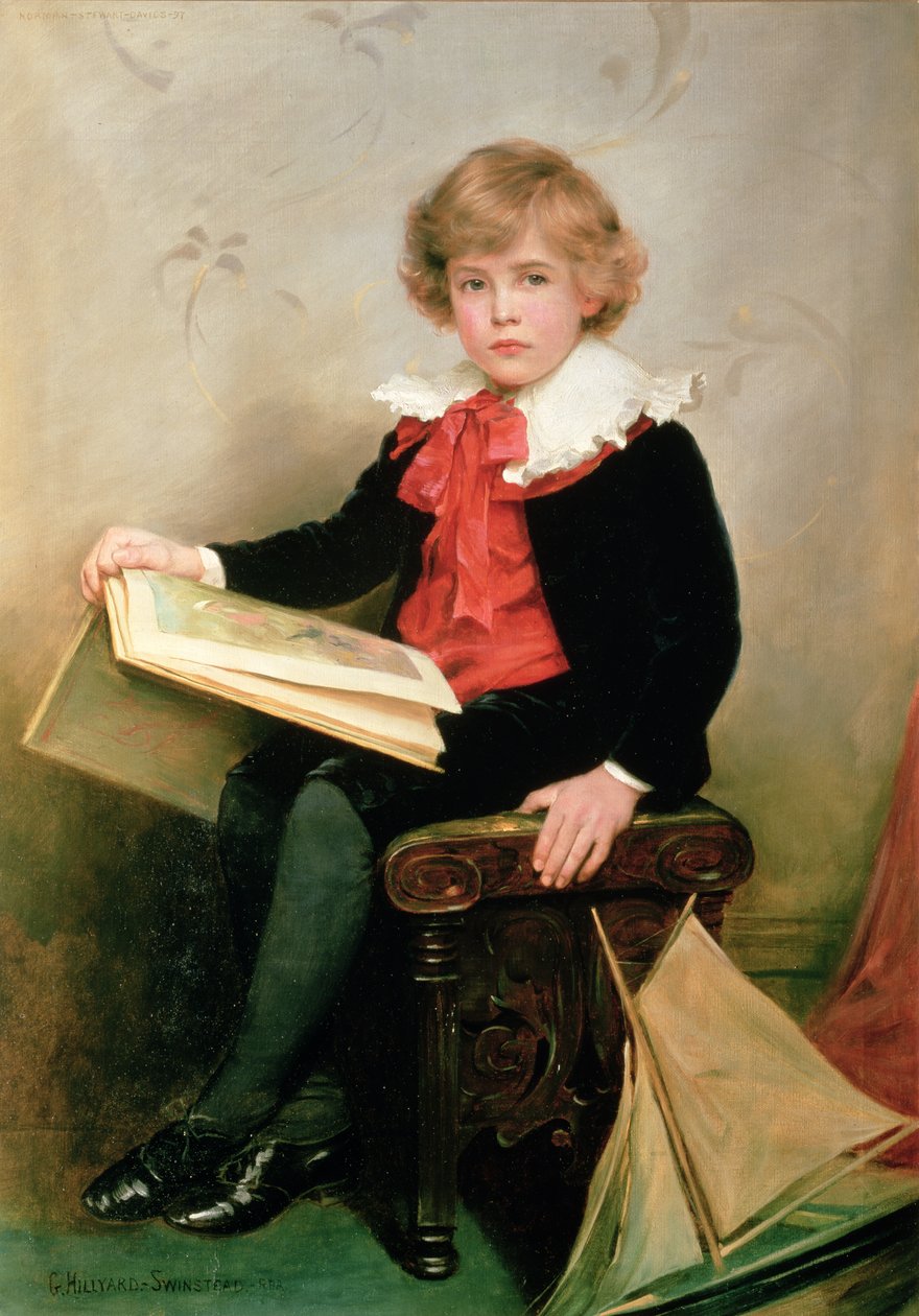 Portret van Norman Stewart Davies door George Hillyard Swinstead