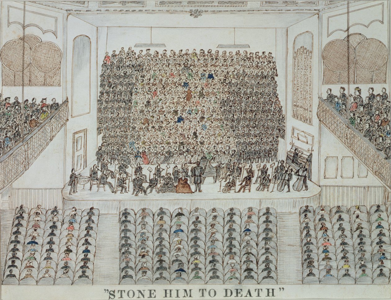 Stenig hem dood! 1871-76 (pen  inkt  aquarel op papier) door George Holten Perkins