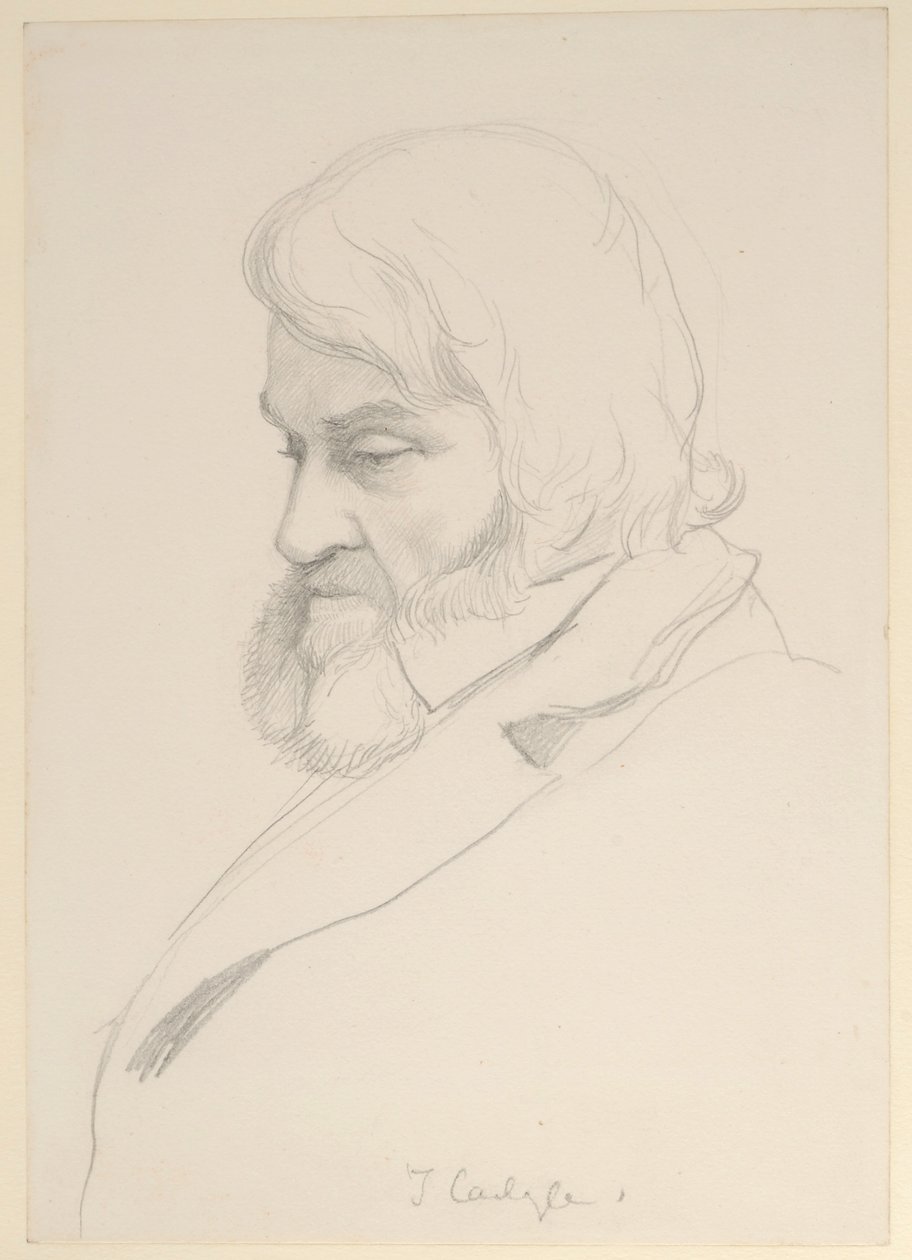 Portret van Thomas Carlyle, ca. 1875 door George Howard