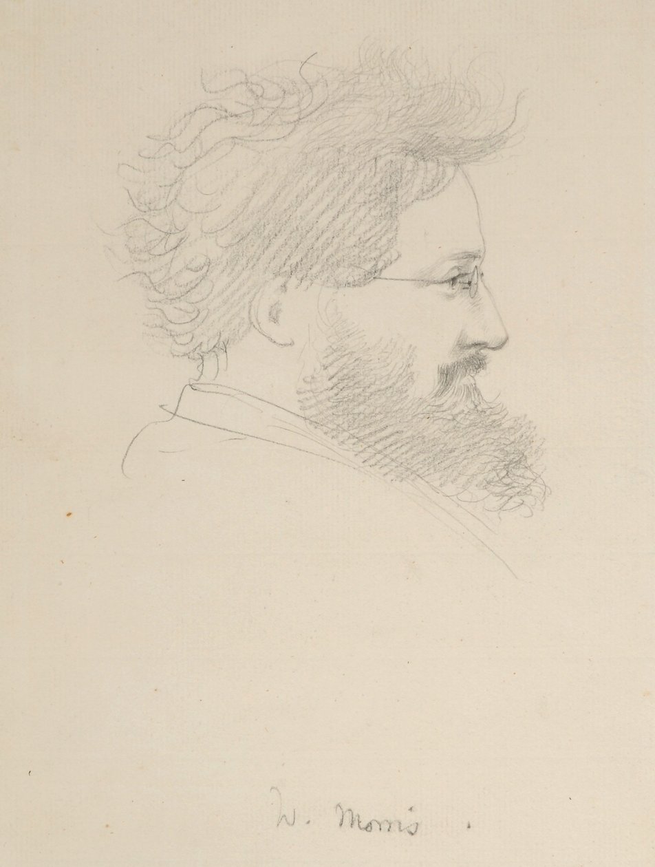 Portret van William Morris, ca. 1875 door George Howard
