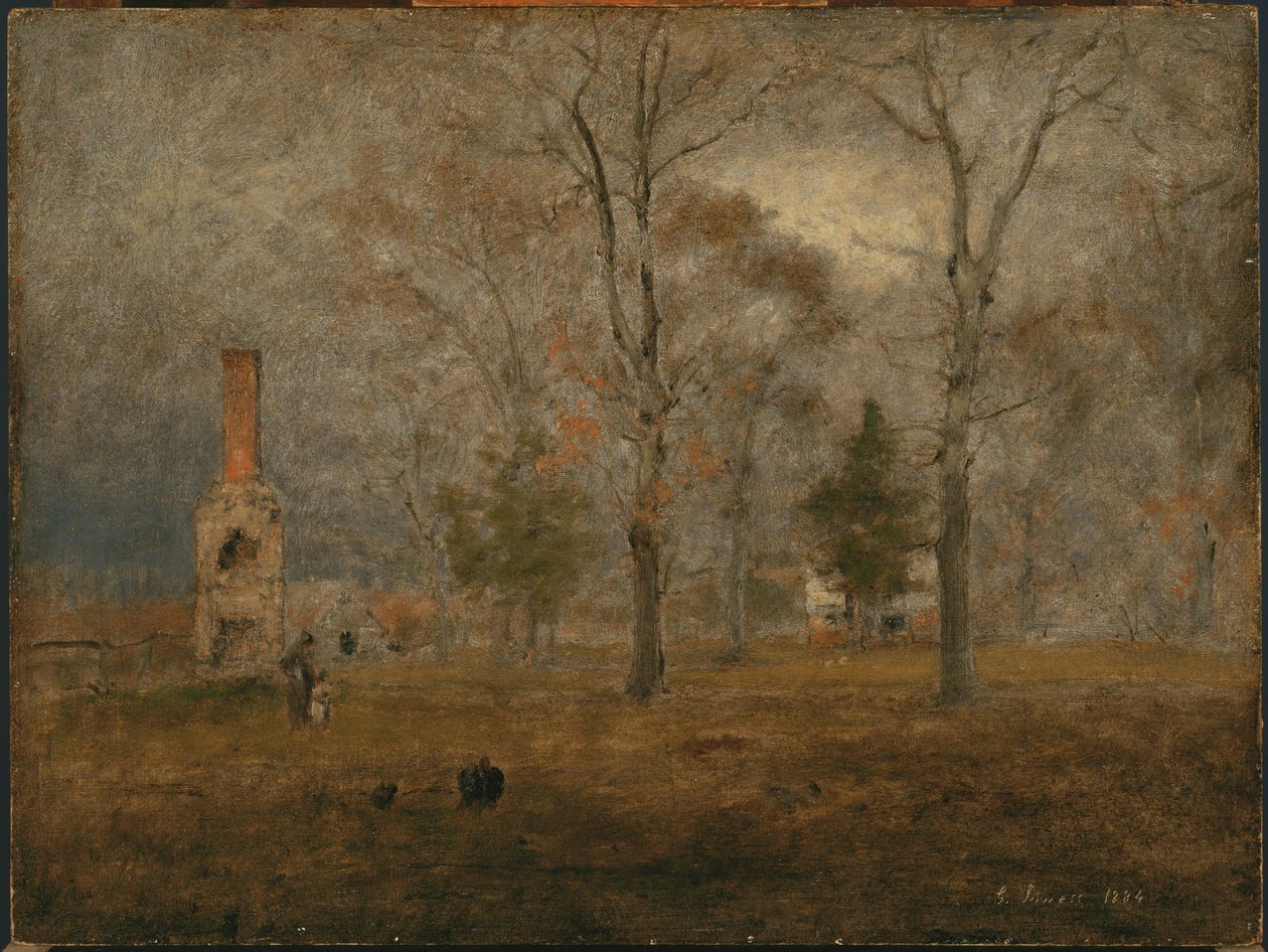 Grijze dag, Goochland door George Inness