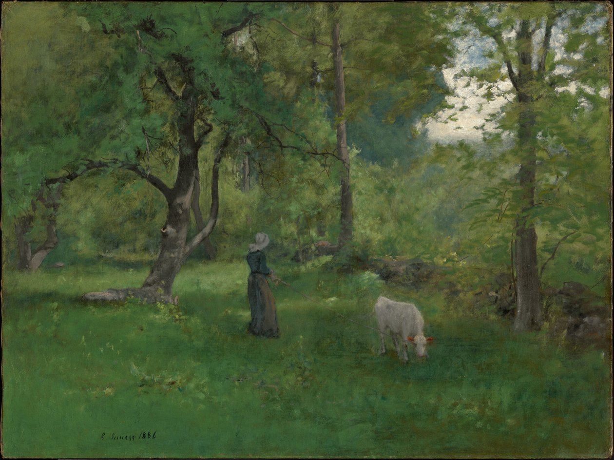 Groen landschap door George Inness