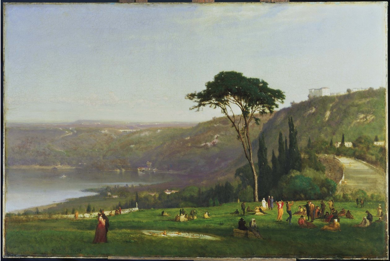 Meer van Albano door George Inness