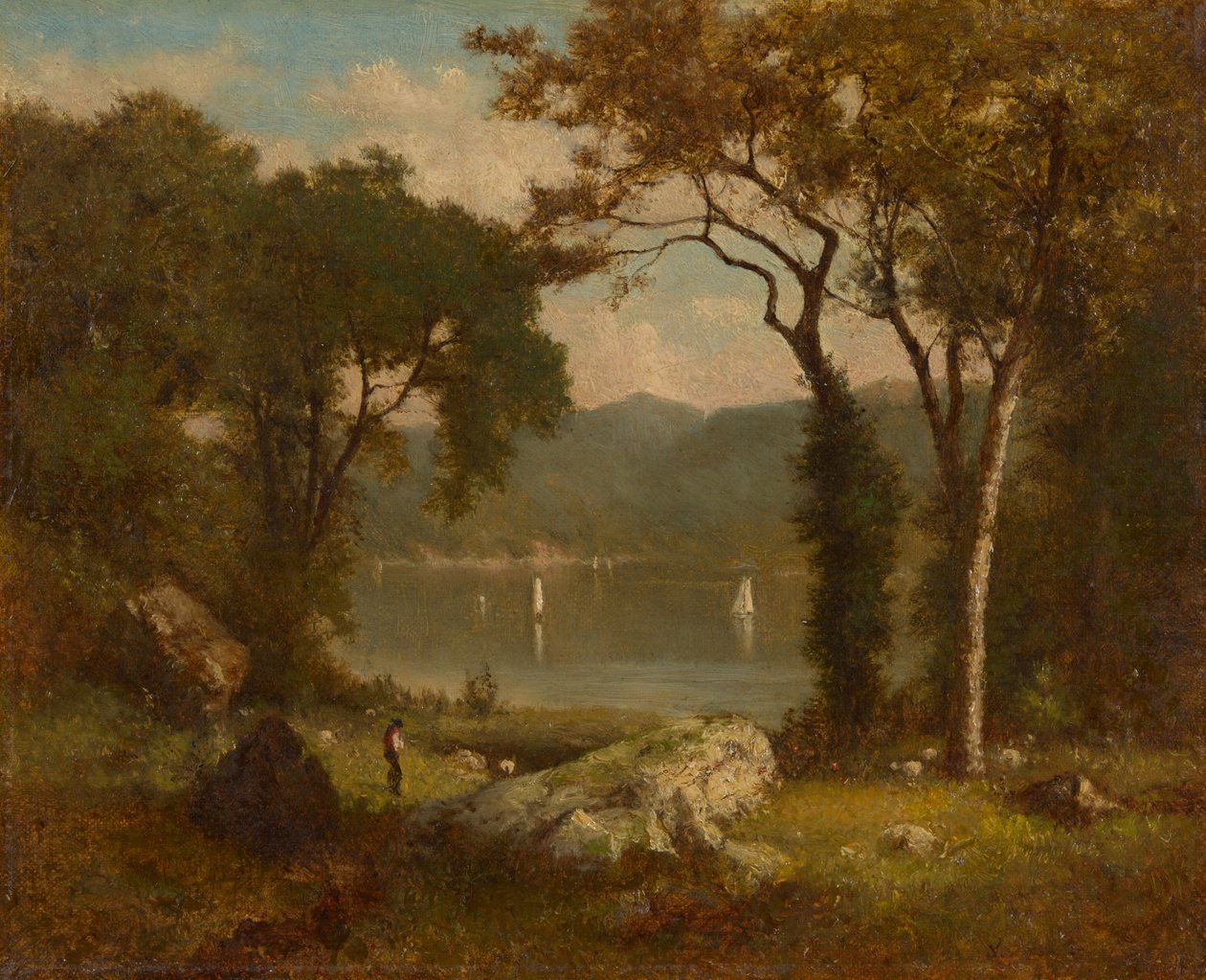 Romantisch landschap door George Inness