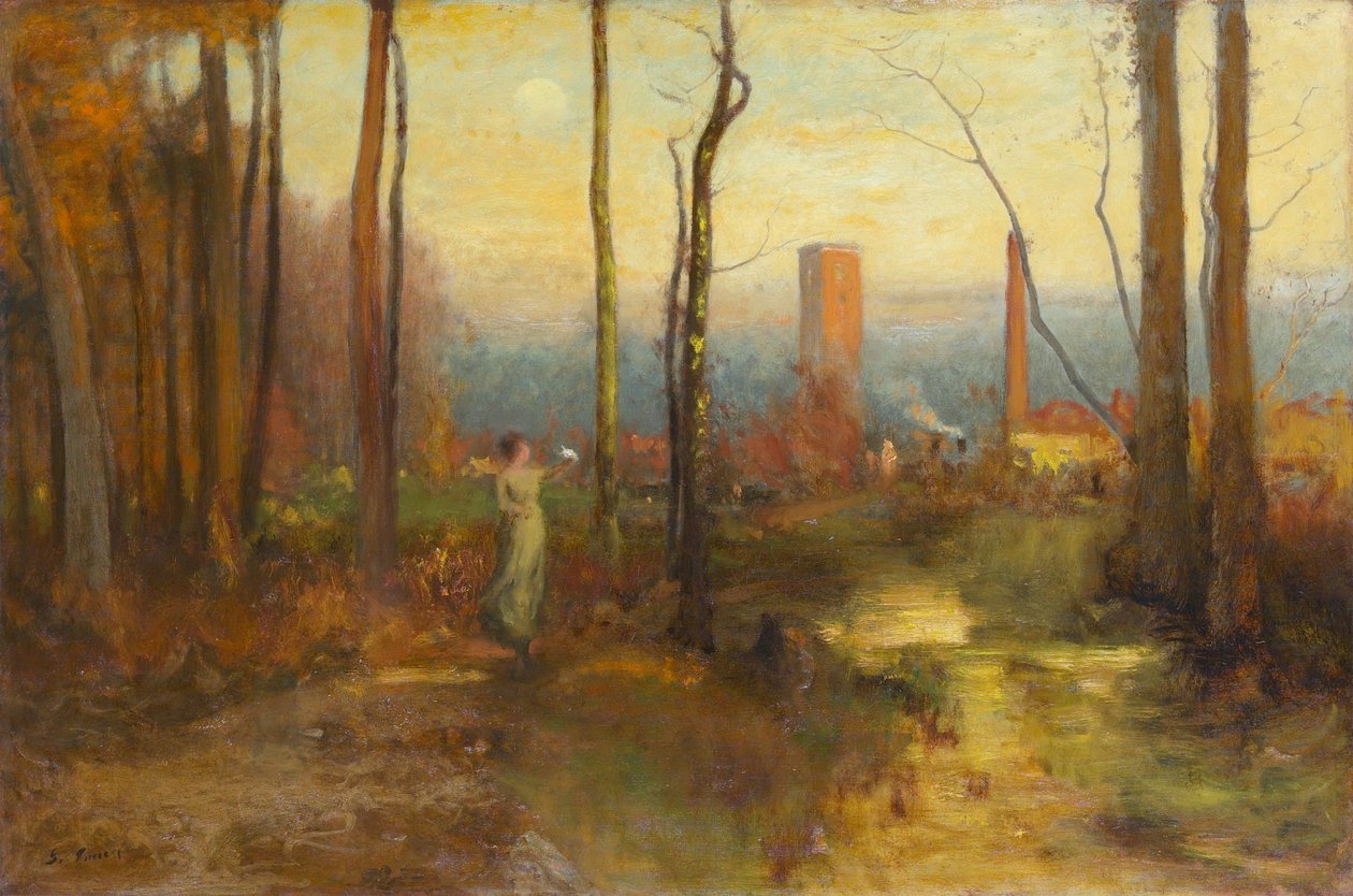 De molenbeek, Montclair, New Jersey door George Inness