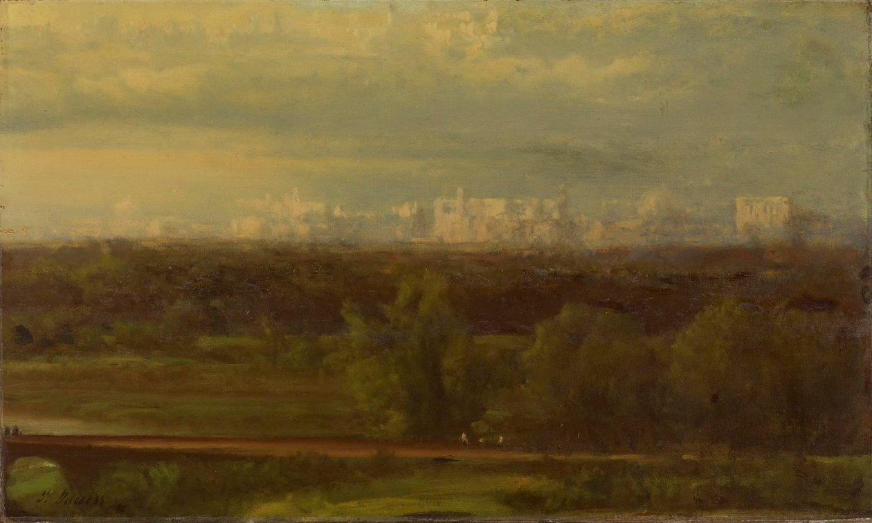 Visionair landschap door George Inness