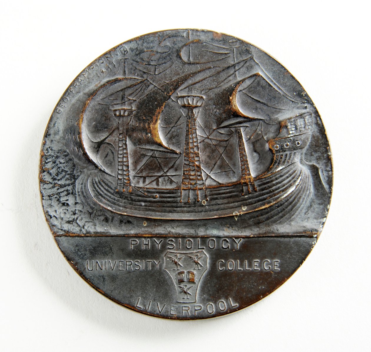 Liverpool University George Holt medaille voor Fysiologie door George James Frampton