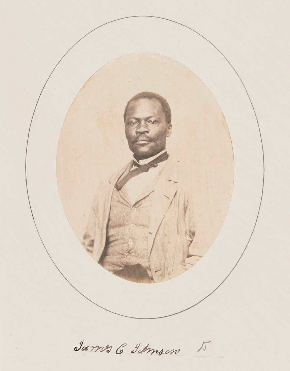 James Collins Johnson, Princeton Universiteit,1860 (foto) door George Kendall Warren