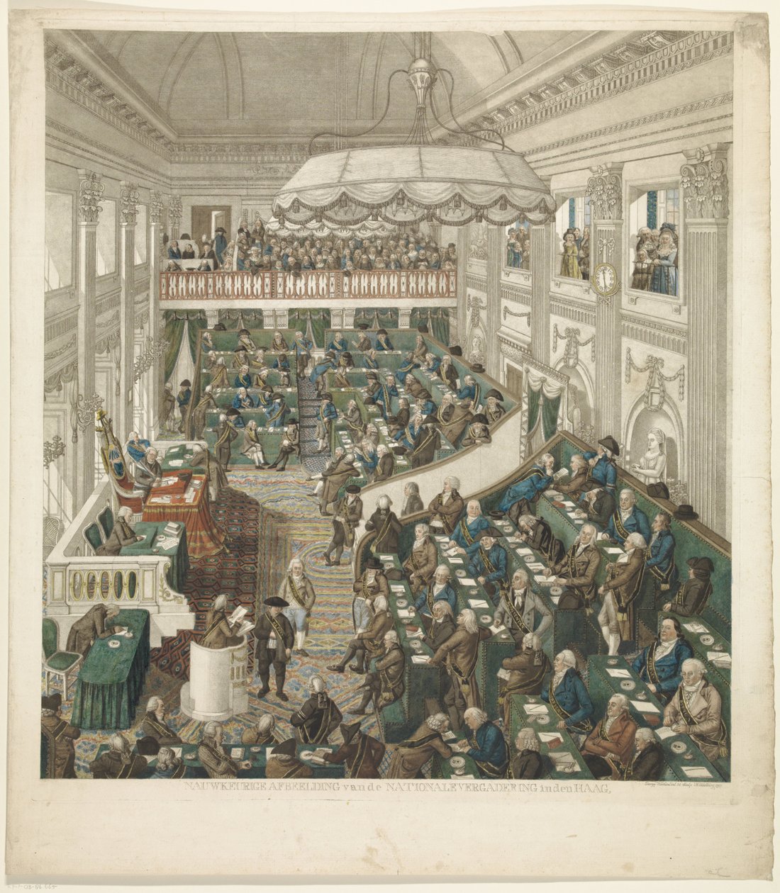 Eerste Nationale Vergadering in Den Haag, 1796 door George Kockers