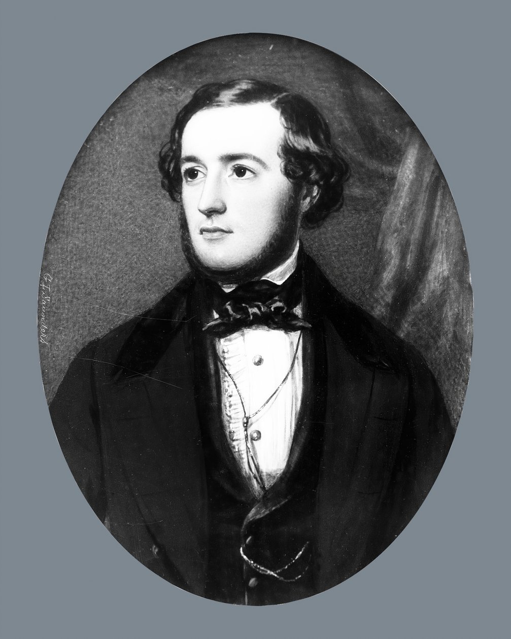 Portret van een Heer, ca. 1845-1850 door George Lethbridge Saunders