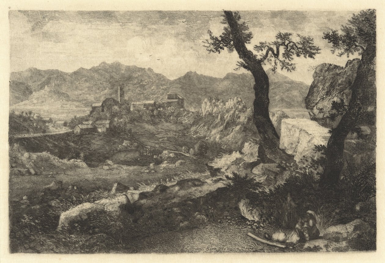 Een Uitzicht Bij Rome door George Loring Brown