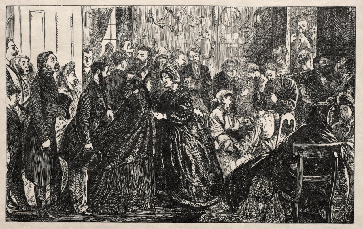 Een Kettledrum in Mayfair, 1862 door George Louis Palmella Busson Du Maurier