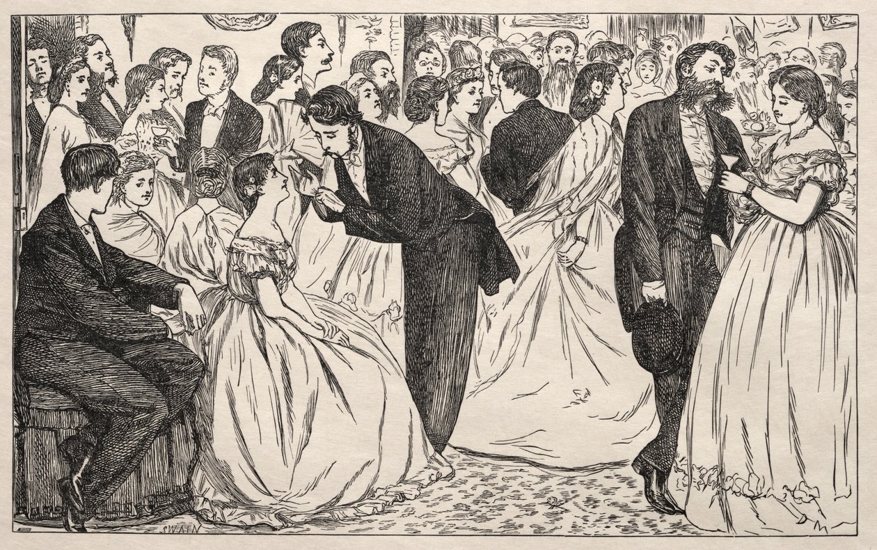 Een Klein Dansje in Harley Street, 1863 door George Louis Palmella Busson Du Maurier