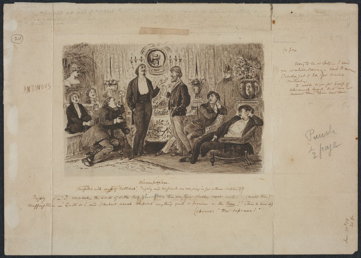 Nincompoopiana, Illustratie voor Punch door George Louis Palmella Busson Du Maurier