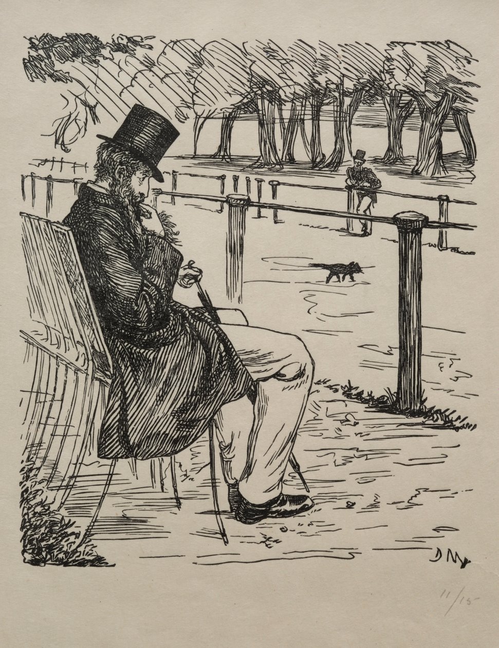 De Laatste der Baronnen, 1855 door George Louis Palmella Busson Du Maurier
