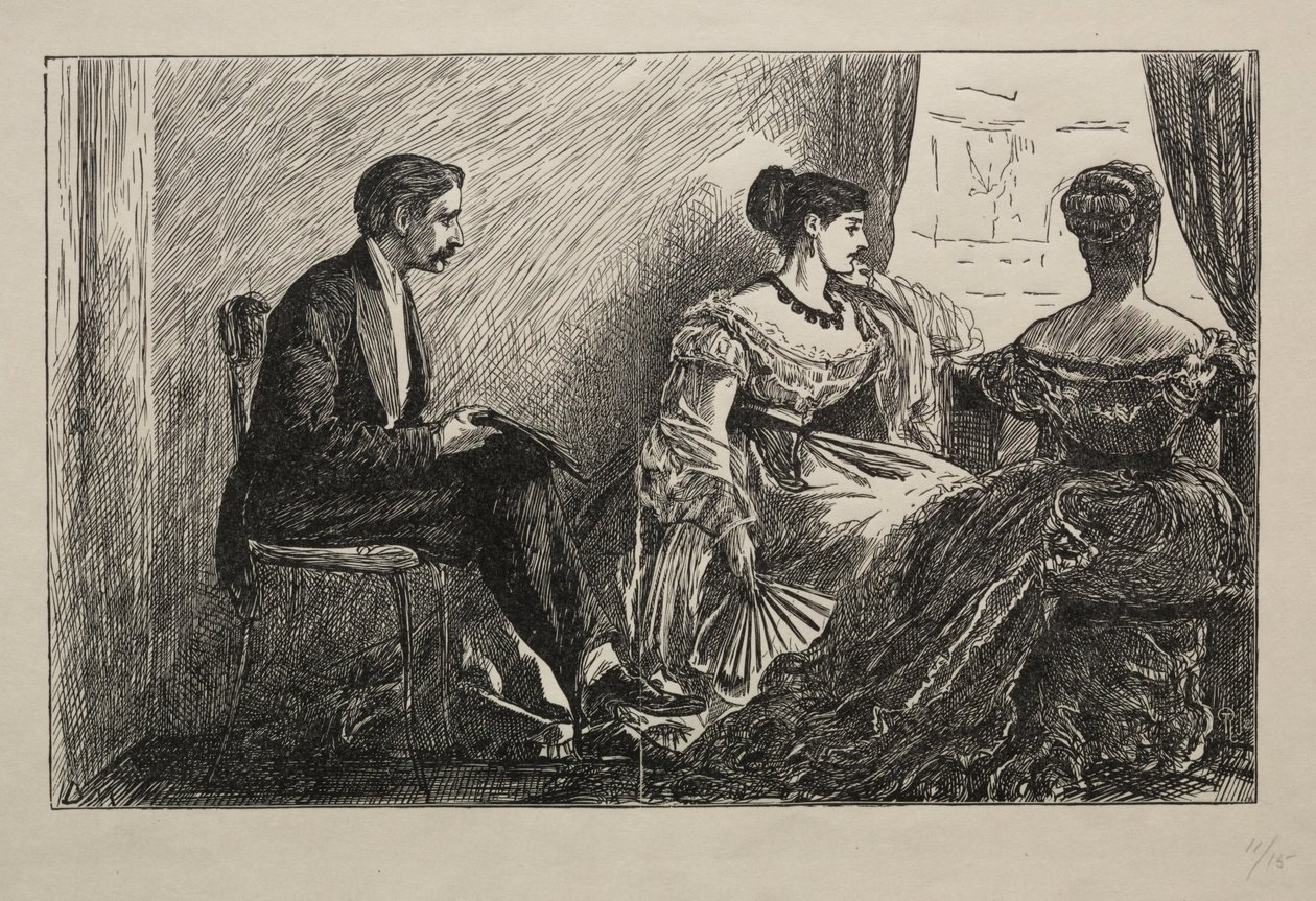 De Witte Camelia, 1868 door George Louis Palmella Busson Du Maurier