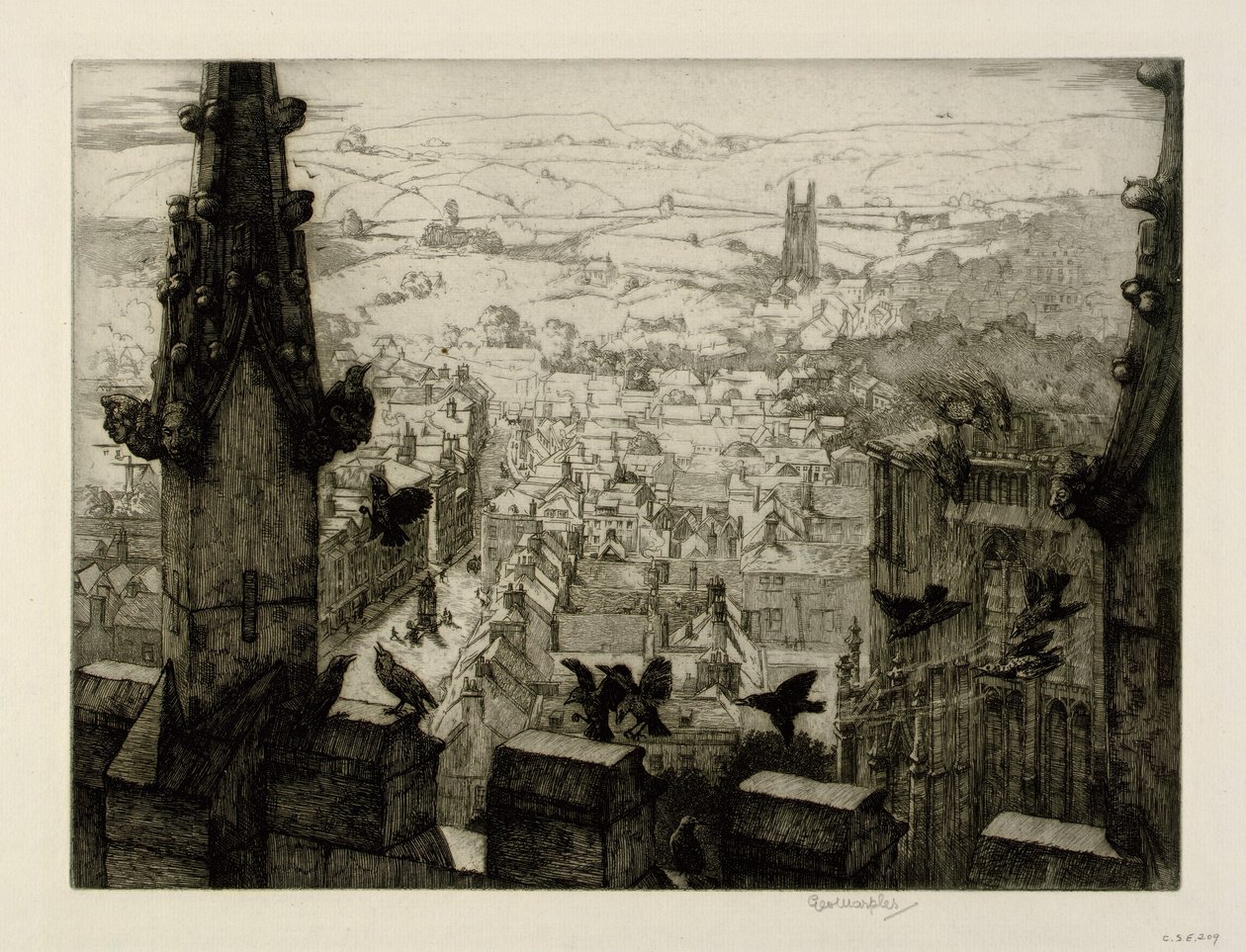 Kathedraal van Wells, Engeland door George Marples