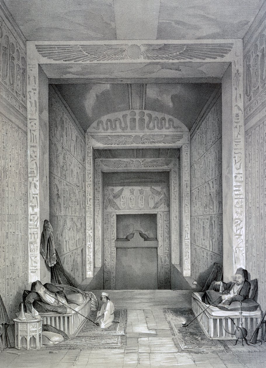 Interieur van een Tempel, Egypte, 19e eeuw door George Moore