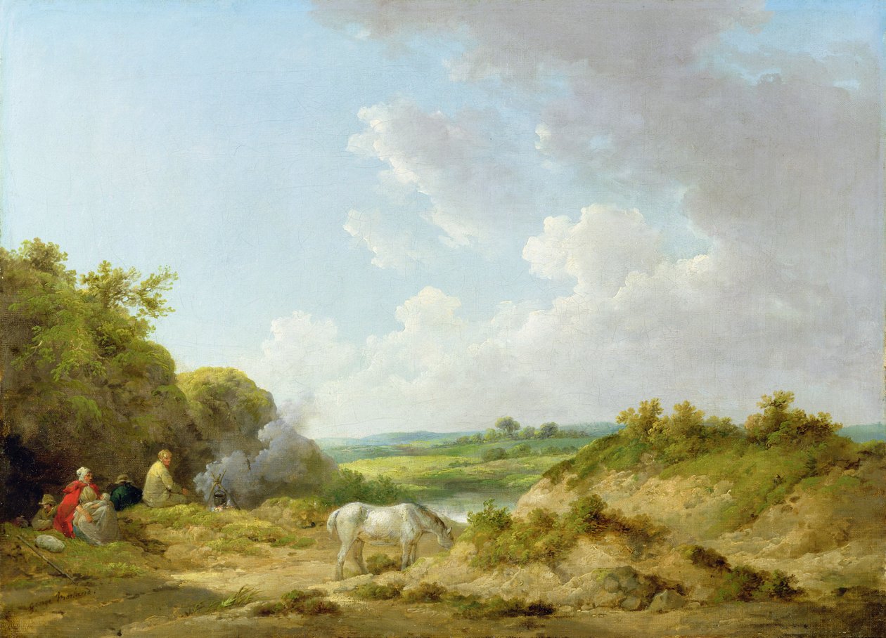 Een zigeunerkampement door George Morland