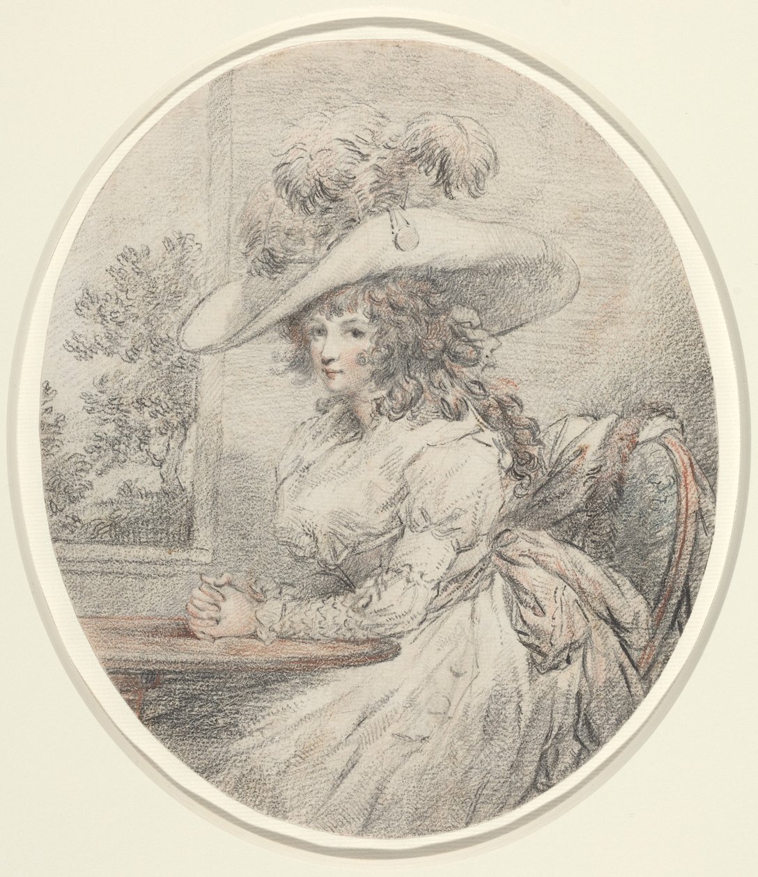 Anne Ward Morland, ca.1786 (grafiet) door George Morland