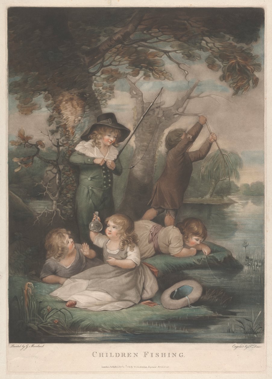 Kinderen vissen door George Morland