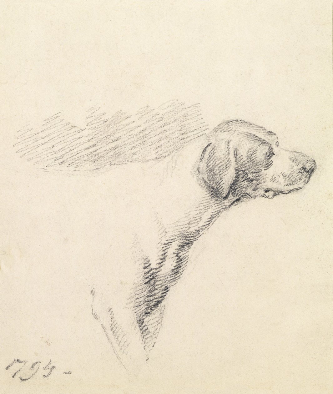 Studie van een hond, 1794 door George Morland
