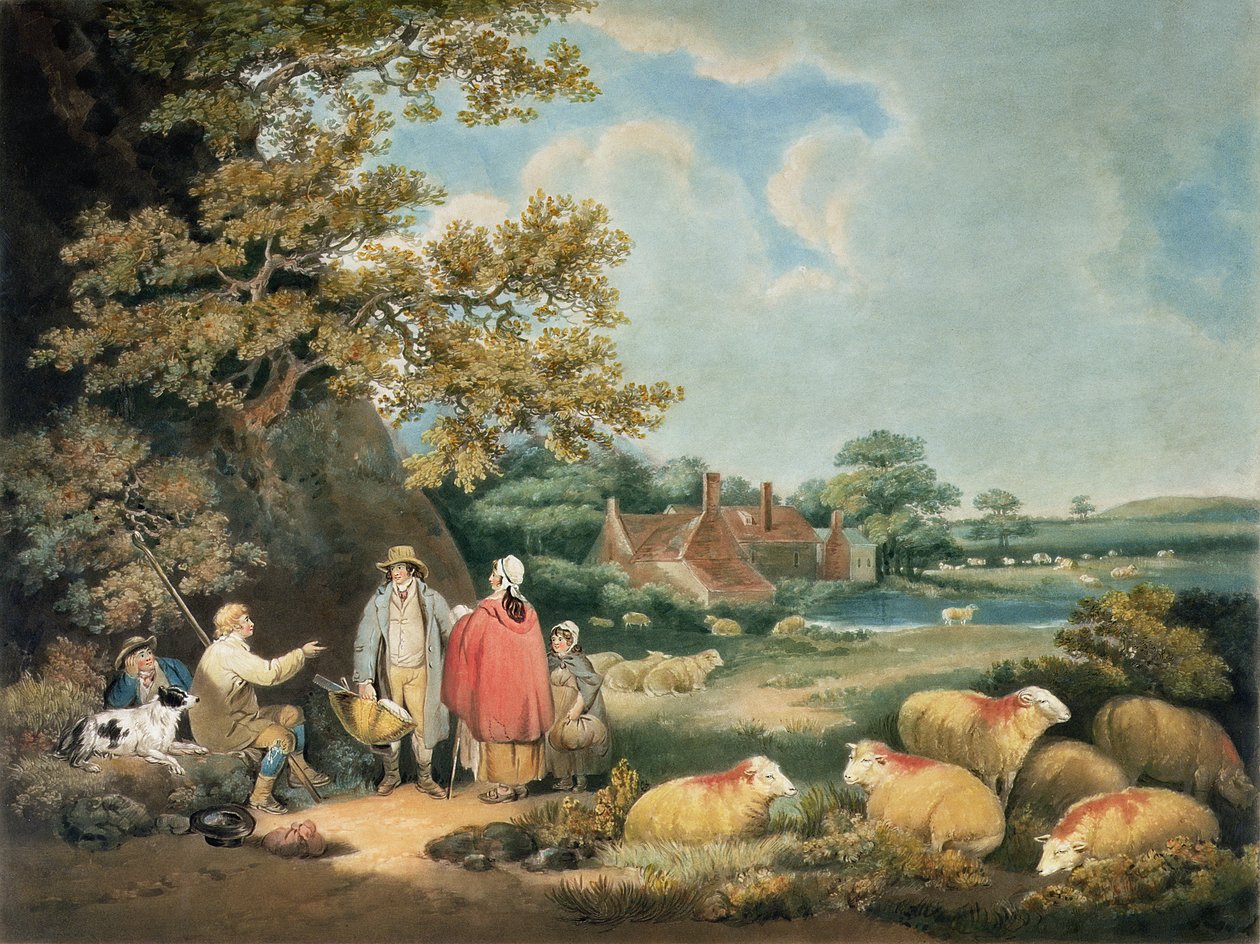 De Herders, gegraveerd door William Ward, gepubliceerd door H. Morland, 1806 door George Morland