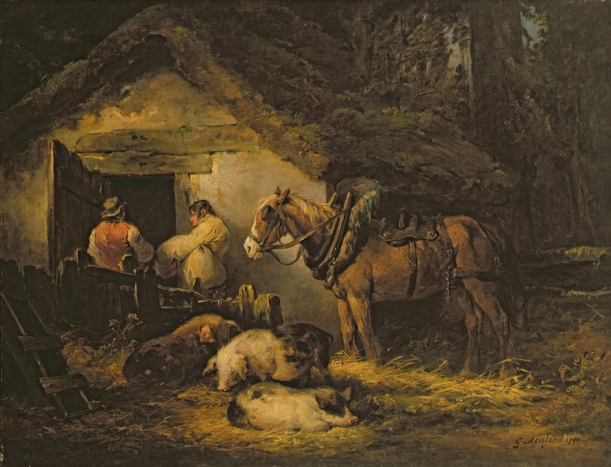 De Staldeur door George Morland