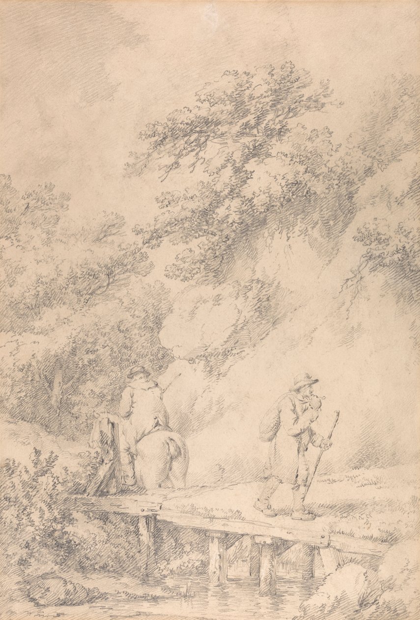 Twee Mannen op een Landweg door George Morland