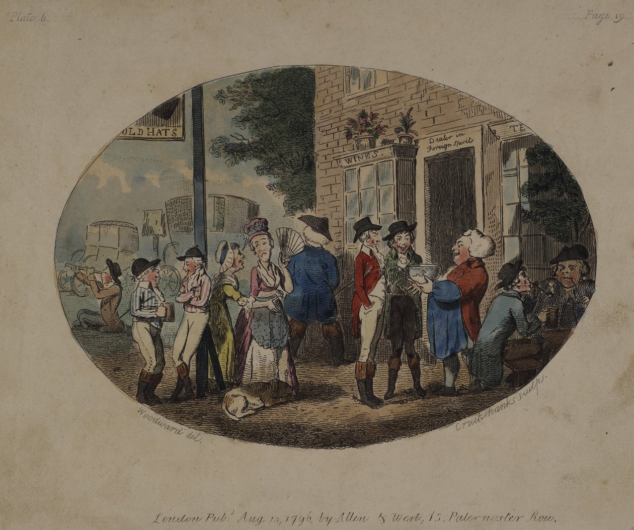 Old Hats Tavern, Uxbridge, 1796 door George Moutard Woodward