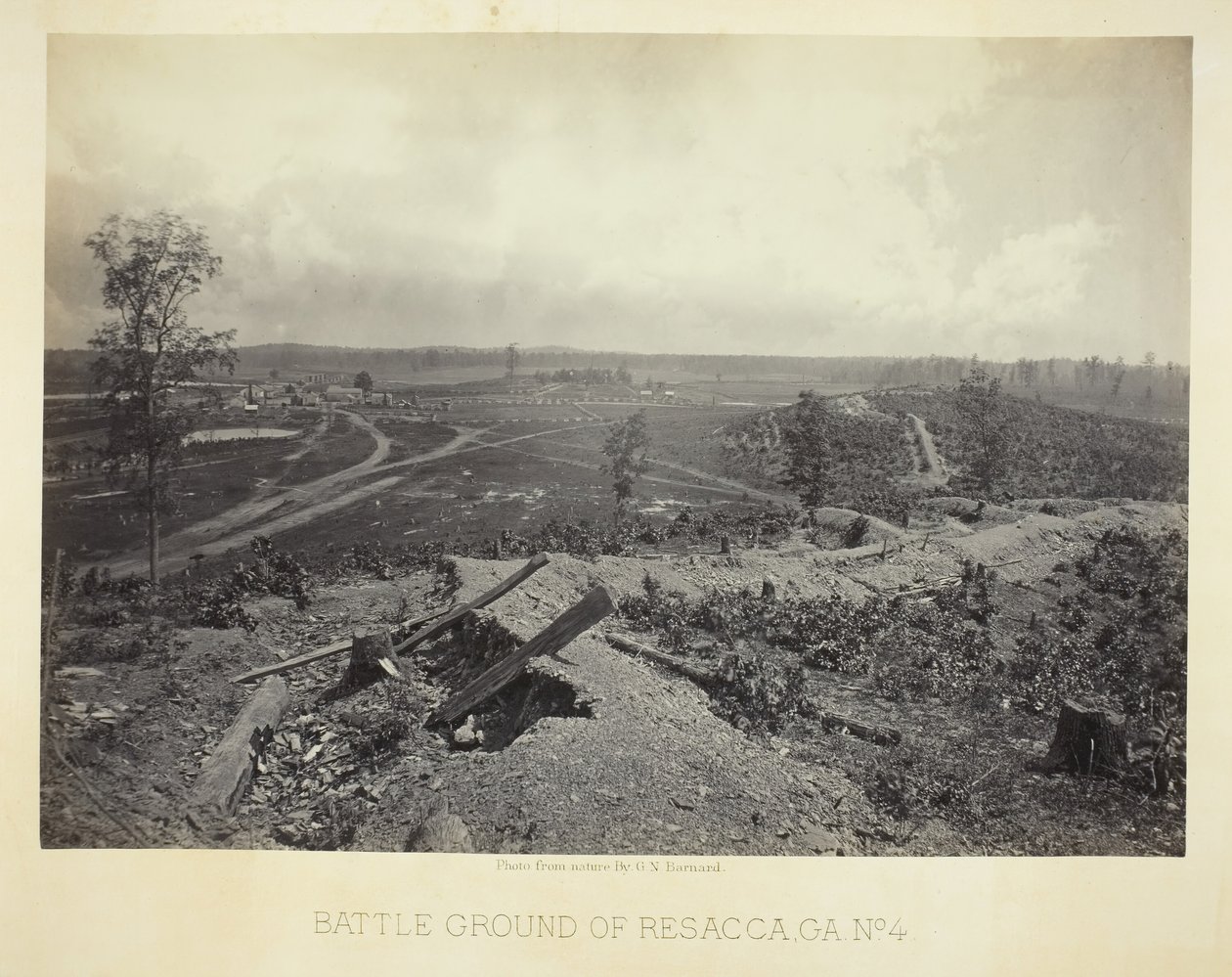 Slagveld van Resacca, GA, nr. 4, 1866 door George N. Barnard