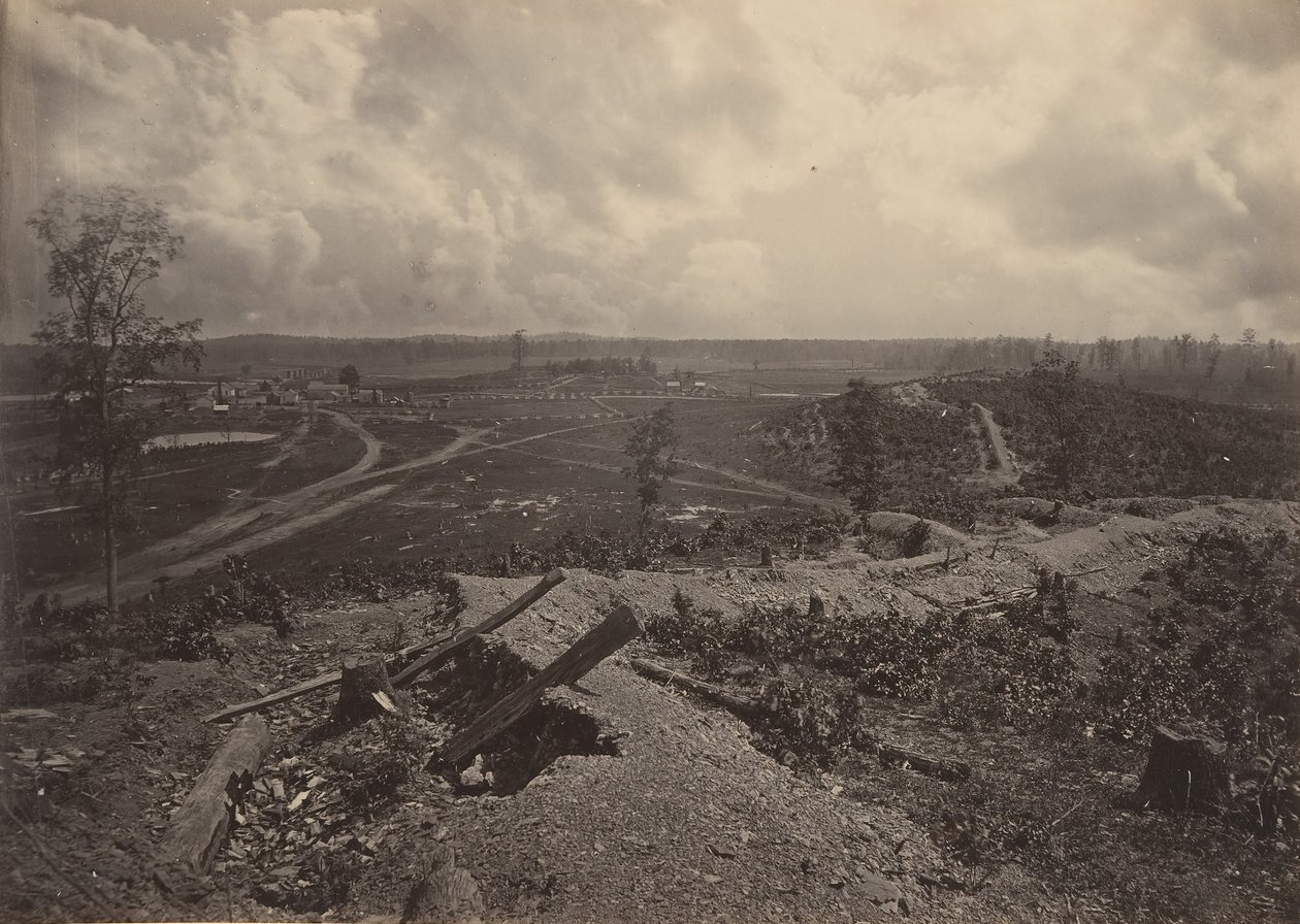 Slagveld van Resacca, Georgia nr. 4, 1860s door George N. Barnard