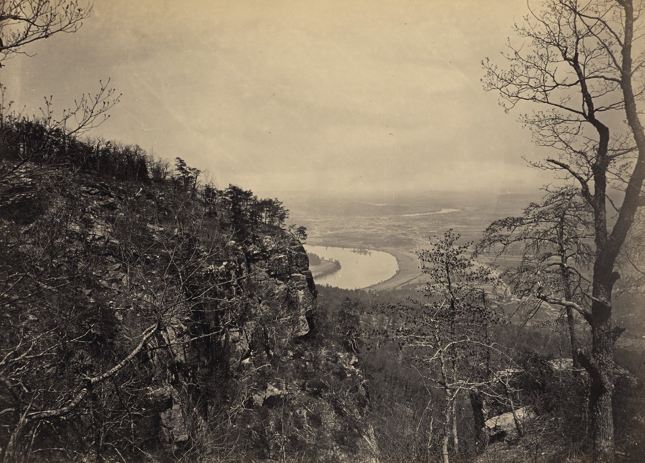 Chattanooga Valley vanaf Lookout Mountain, nr. 2 door George N. Barnard