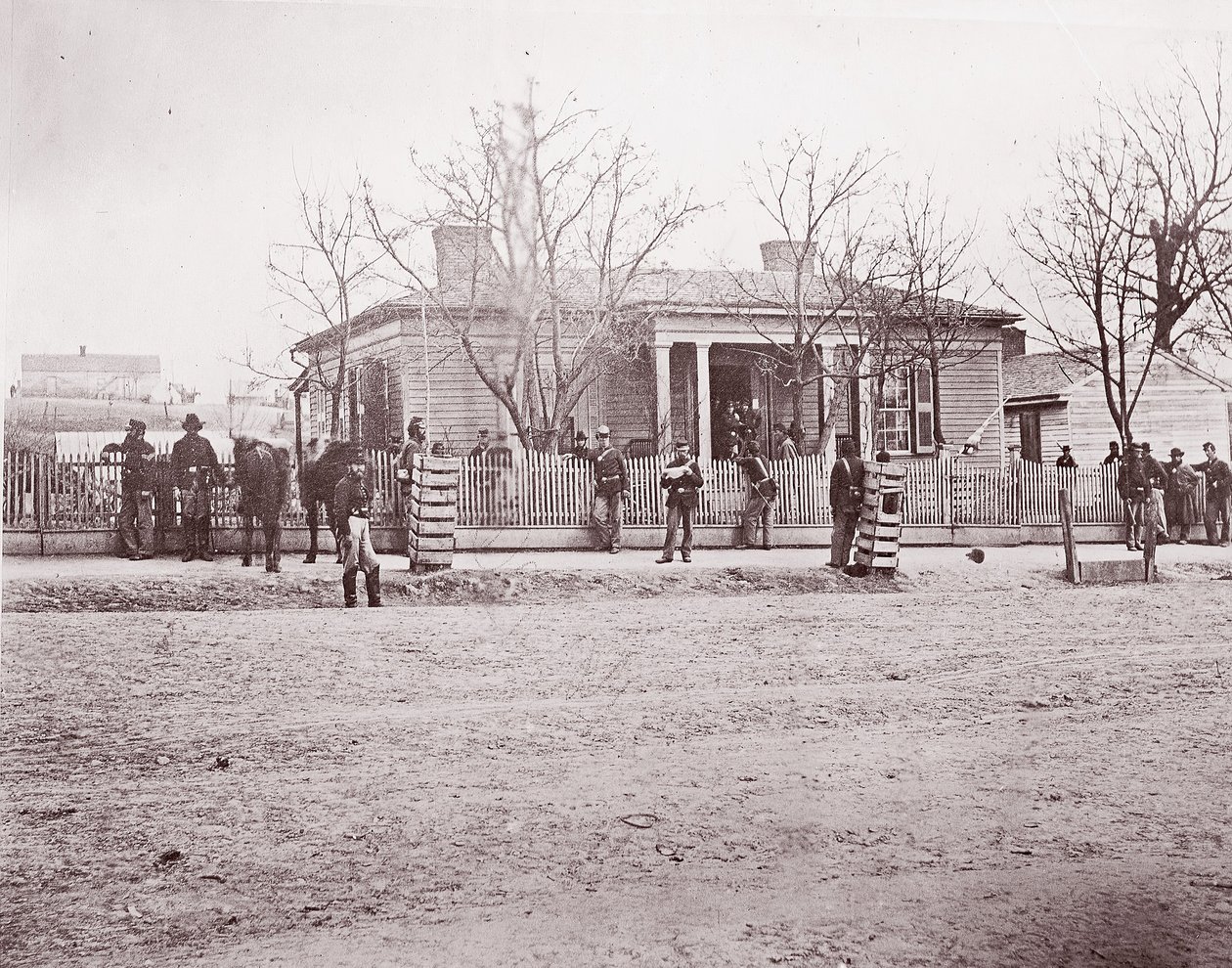 Hoofdkwartier van generaal Sherman of Thomas, Chattanooga, ca. 1864 door George N. Barnard