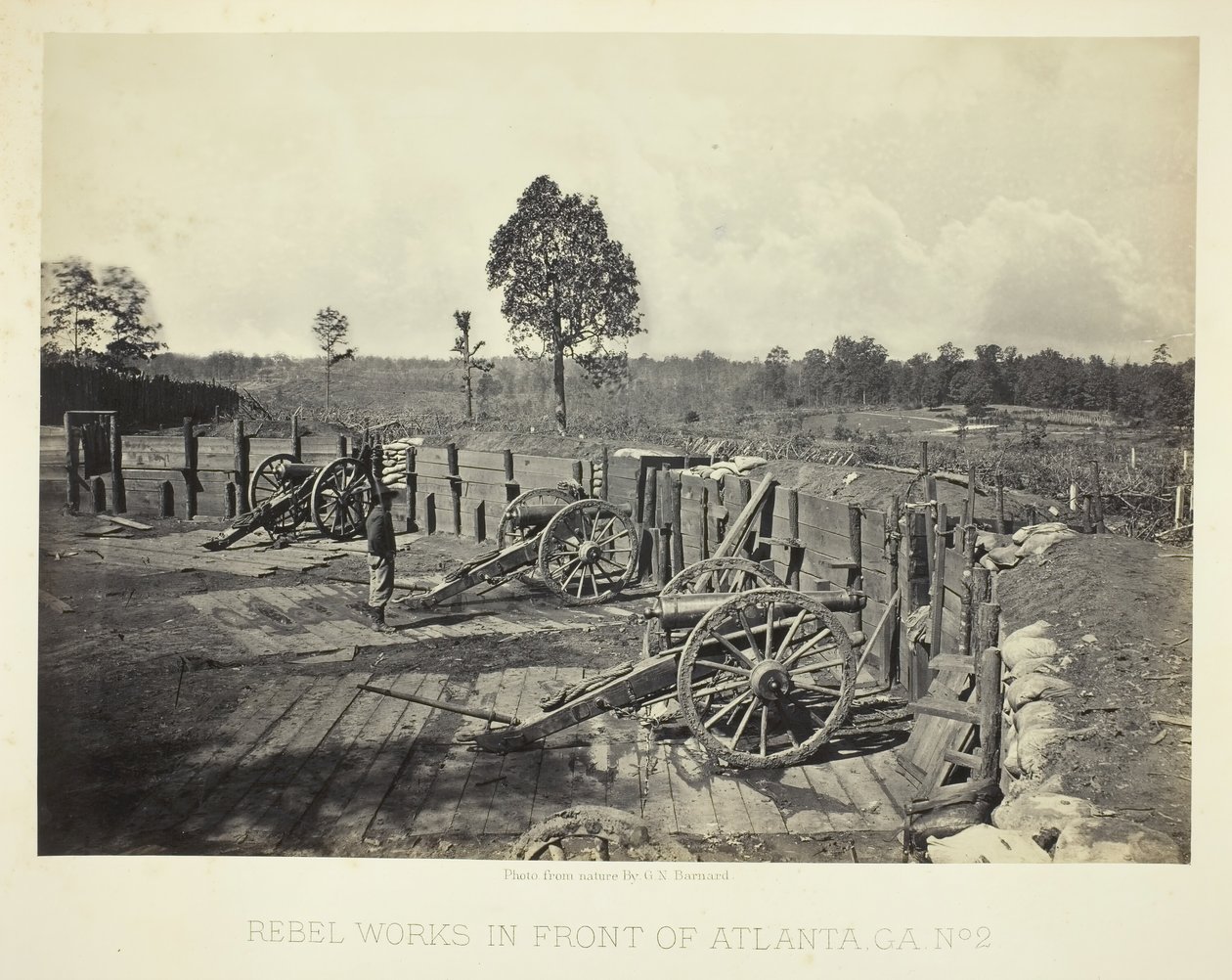 Rebellenwerken voor Atlanta, GA, Nr. 2, 1864 door George N. Barnard