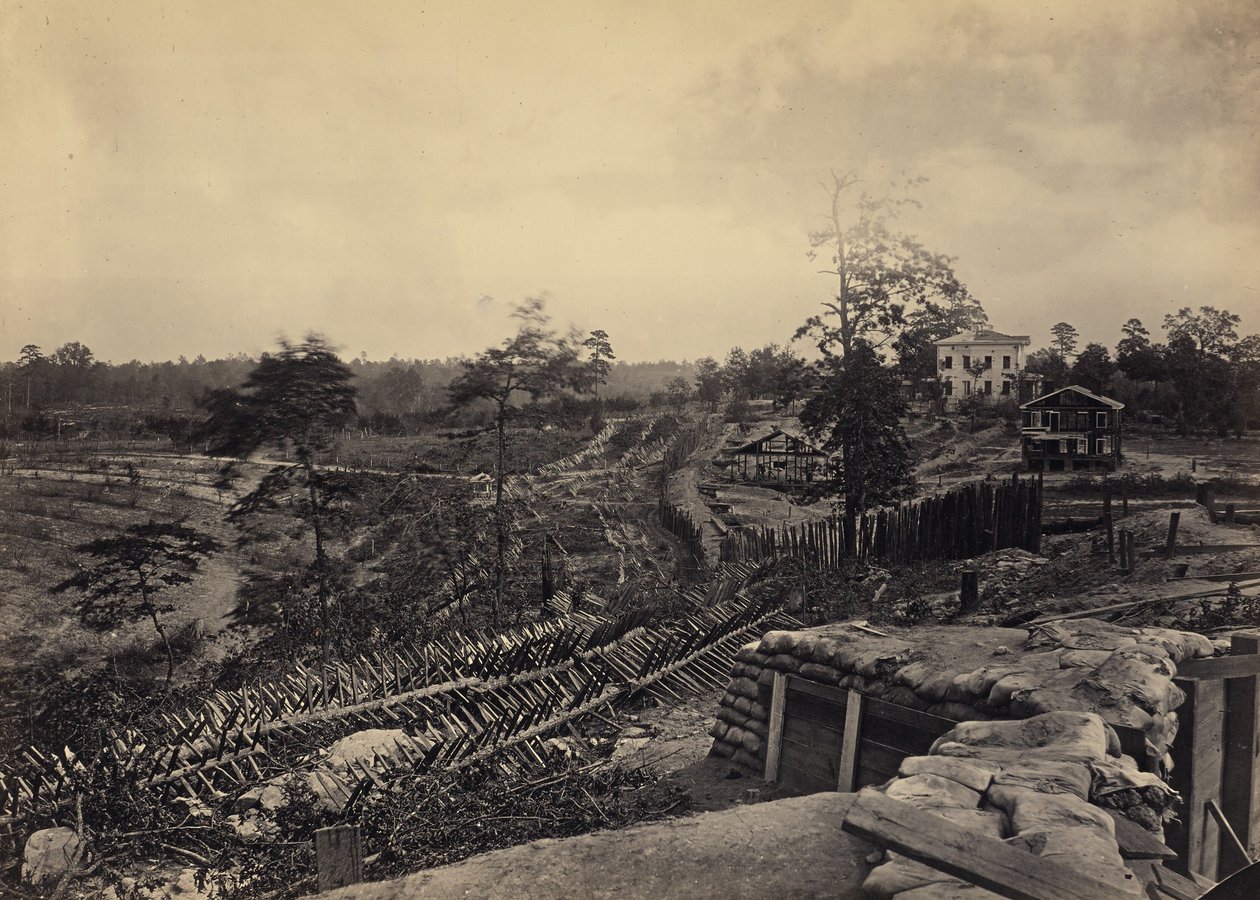 Rebel werkt voor de kust van Atlanta, Georgia, nr. 1 door George N. Barnard