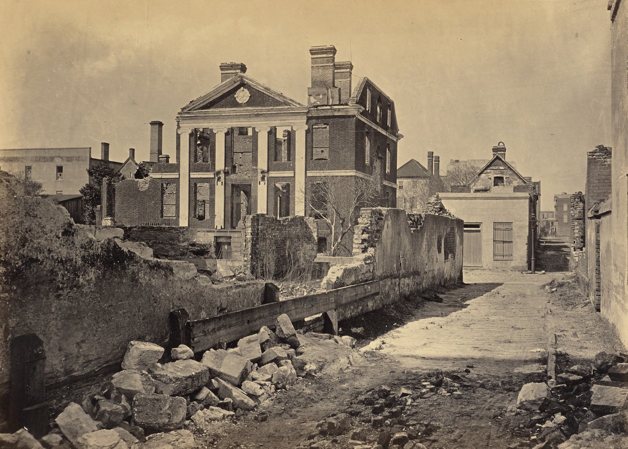 Ruïnes van het Pinckney-landhuis, Charleston, South Carolina door George N. Barnard